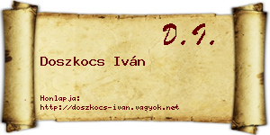 Doszkocs Iván névjegykártya